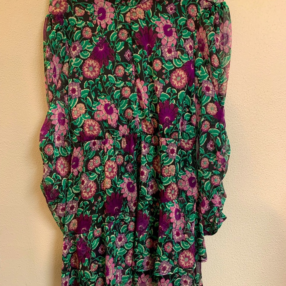 Zara dress green black purple